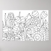 Farbstilisierte Blume für Erwachsene 3 Poster (Vorne)