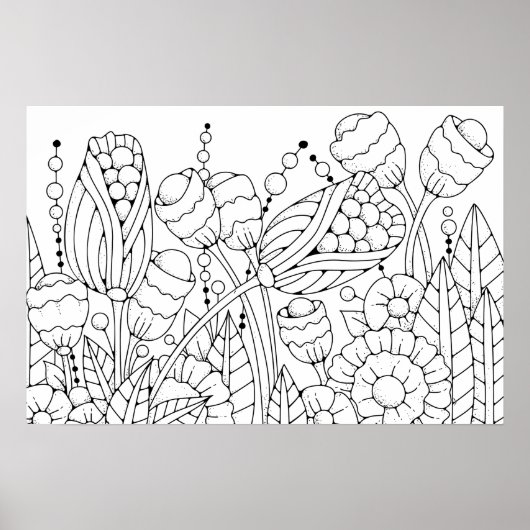 Farbstilisierte Blume für Erwachsene 3 Poster (Vorne)