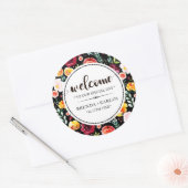 Farbstoffe fett Blume Muster Runder Aufkleber (Umschlag)