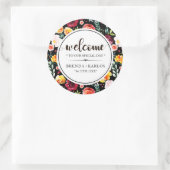 Farbstoffe fett Blume Muster Runder Aufkleber (Tasche)