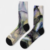 Farbstoffe und Goldalkohol Tinte Abstrakte Kunst Socken (Linkes Detail)