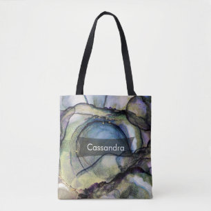 Farbstoffe und Goldalkohol Tinte Abstrakte Kunst Tasche