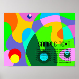 Farbstoffkreis abstrakter Hintergrund Poster