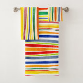 Farbstreifen Badhandtuch Set (Insitu)