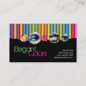 Farbstreifen bilden Künstler-Paletten-Visitenkarte Visitenkarte (Rückseite)