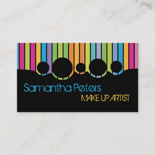 Farbstreifen bilden Künstler-Paletten-Visitenkarte Visitenkarte (Vorderseite)