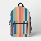 Farbstreifen bis zurück zur Schule Bedruckter Rucksack (Vorderseite)