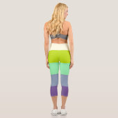 Farbstreifen Capri-Leggings Capri Leggings (Rückseite)