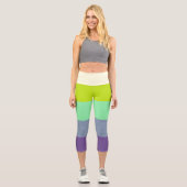Farbstreifen Capri-Leggings Capri Leggings (Vorderseite)