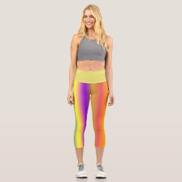 Farbstreifen Capri-Leggings Capri Leggings