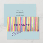 Farbstreifen Danke Karte (Vorne/Hinten)