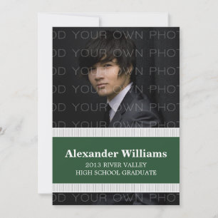 Farbstreifen der grünen/weißen Schule Grad einlade Einladung