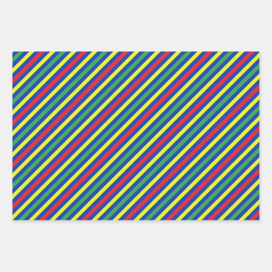 Farbstreifen Design Perfekte Weihnachtsgeschenke Geschenkpapier Set (Vorderseite 3)