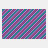 Farbstreifen Design Perfekte Weihnachtsgeschenke Geschenkpapier Set (Vorderseite 2)