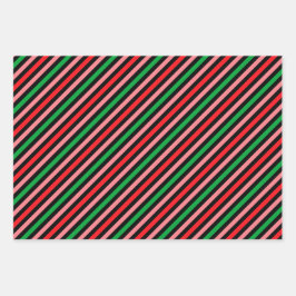 Farbstreifen Design Perfekte Weihnachtsgeschenke Geschenkpapier Set