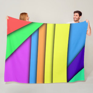 Farbstreifen Fleecedecke