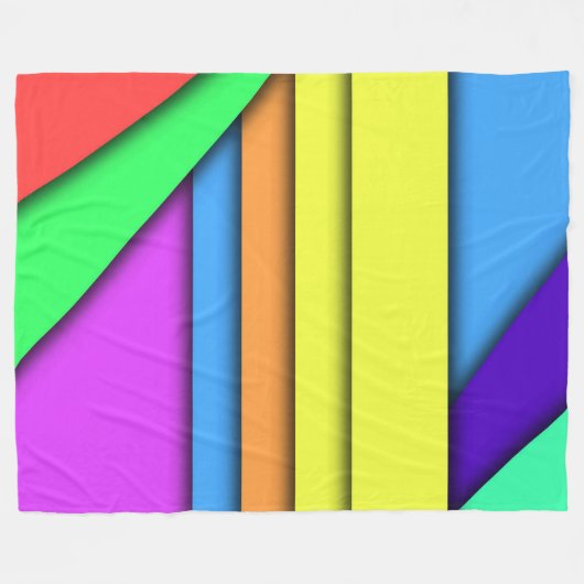 Farbstreifen Fleecedecke (Vorderseite (Horizontal))