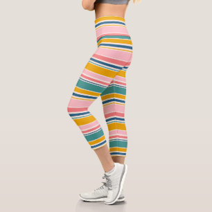 Farbstreifen für den Strand Capri Leggings