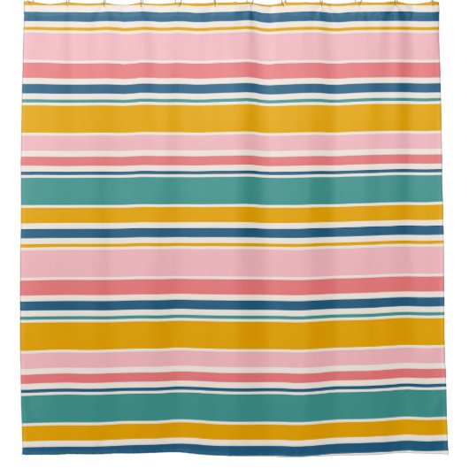 Farbstreifen für den Strand Duschvorhang (Vorderseite)