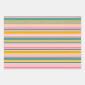 Farbstreifen für den Strand Geschenkpapier Set (Vorderseite)