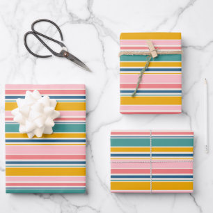 Farbstreifen für den Strand Geschenkpapier Set