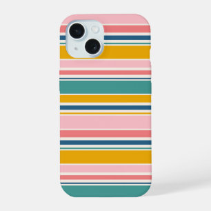 Farbstreifen für den Strand iPhone 15 Hülle