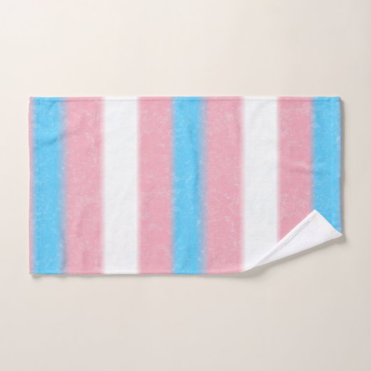Farbstreifen für den Transgender-Pride-Flag mit we Badhandtuch Set (Handtuch)