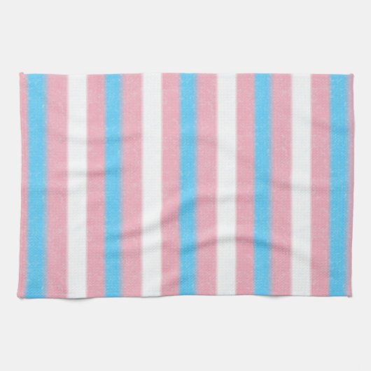 Farbstreifen für den Transgender-Pride-Flag mit we Geschirrtuch (Horizontal)