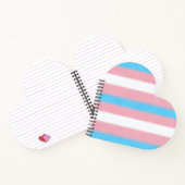 Farbstreifen für den Transgender-Pride-Flag mit we Notizblock (Innenseite)