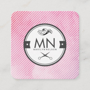 Farbstreifen für Extravaganten Stylist Quadratische Visitenkarte