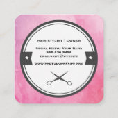 Farbstreifen für Extravaganten Stylist Quadratische Visitenkarte (Rückseite)