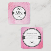 Farbstreifen für Extravaganten Stylist Quadratische Visitenkarte (Vorne/Hinten)
