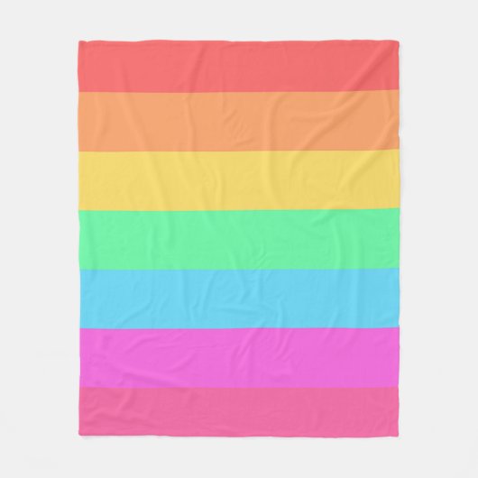Farbstreifen für Pastell-Regenbogen Fleecedecke (Vorderseite)