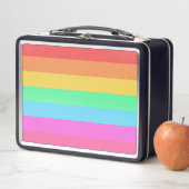 Farbstreifen für Pastell-Regenbogen Metall Brotdose (Beispiel)