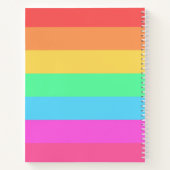 Farbstreifen für Pastell-Regenbogen Notizblock (Rückseite)