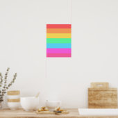 Farbstreifen für Pastell-Regenbogen Poster (Küche)