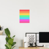 Farbstreifen für Pastell-Regenbogen Poster (Heimbüro)