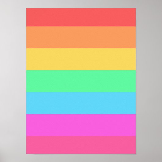 Farbstreifen für Pastell-Regenbogen Poster (Vorne)