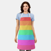 Farbstreifen für Pastell-Regenbogen Schürze (Getragen)