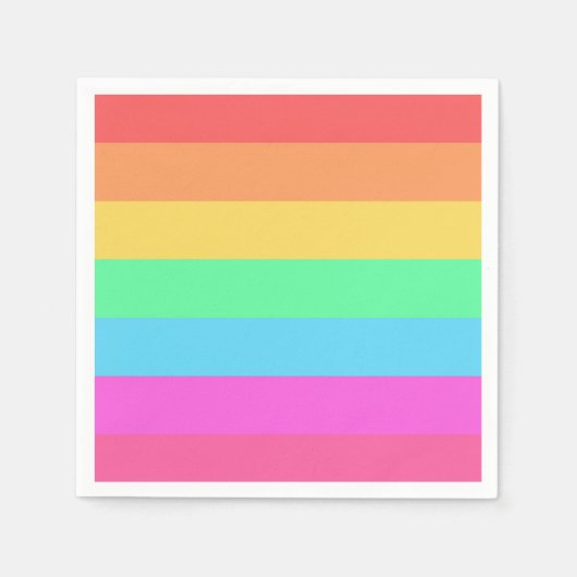 Farbstreifen für Pastell-Regenbogen Serviette (Vorderseite)