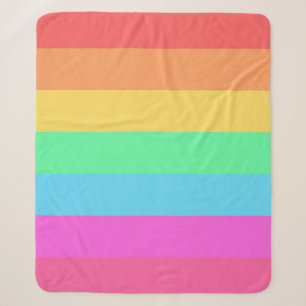 Farbstreifen für Pastell-Regenbogen Sherpadecke