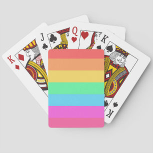 Farbstreifen für Pastell-Regenbogen Spielkarten
