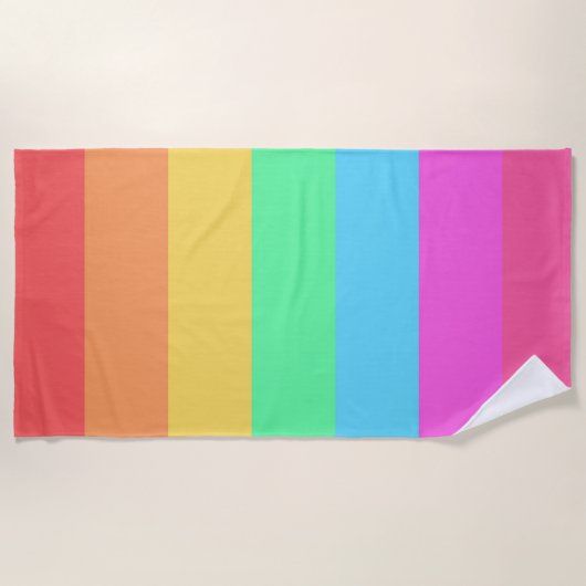 Farbstreifen für Pastell-Regenbogen Strandtuch (Vorderseite)
