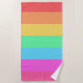 Farbstreifen für Pastell-Regenbogen Strandtuch (Vorderseite)