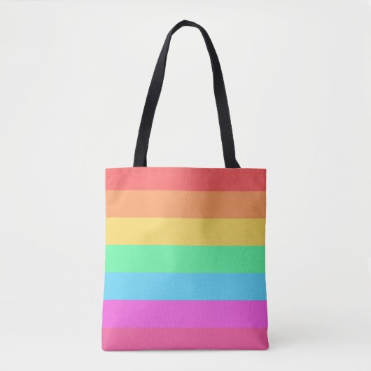 Farbstreifen für Pastell-Regenbogen Tasche (Vorderseite)