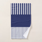 Farbstreifen für Pop - Blau und Weiß Badhandtuch Set (Handtuch)