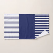Farbstreifen für Pop - Blau und Weiß Badhandtuch Set (Handtuch)