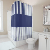 Farbstreifen für Pop - Blau und Weiß Duschvorhang (Beispiel)