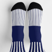 Farbstreifen für Pop - Blau und Weiß Socken (Oben)