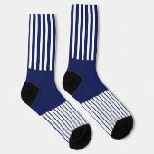Farbstreifen für Pop - Blau und Weiß Socken (Rechts)